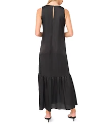 Vince Camuto Women's Crewneck Drop Waist Tiered Maxi Dress