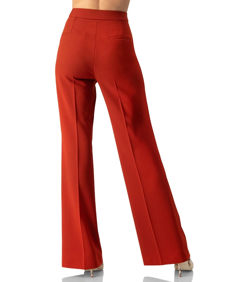Ivonne Women's Semi-Flared Trousers