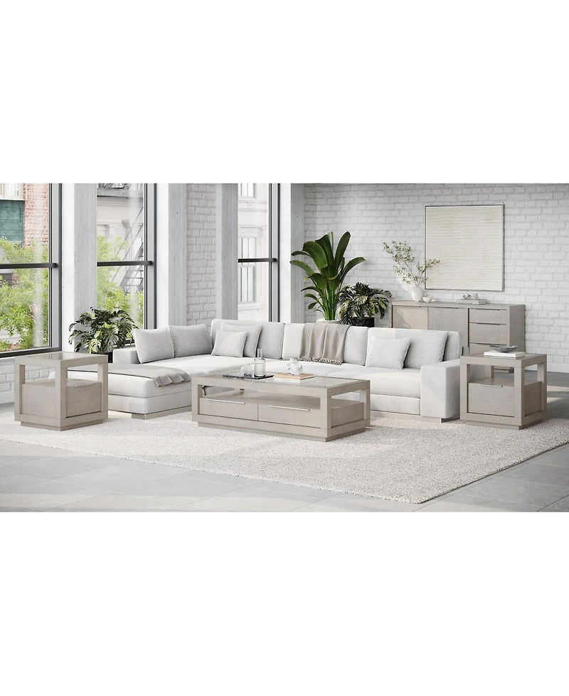 Tivie 3-Pc. Wood Modern Coffee and End Table Set