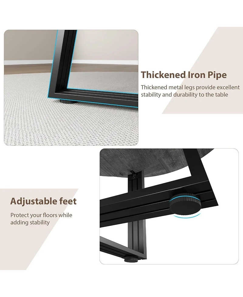 Gaomon Kitchen Table 47.2 inch Round Dining Table for Dining Room, Home Office