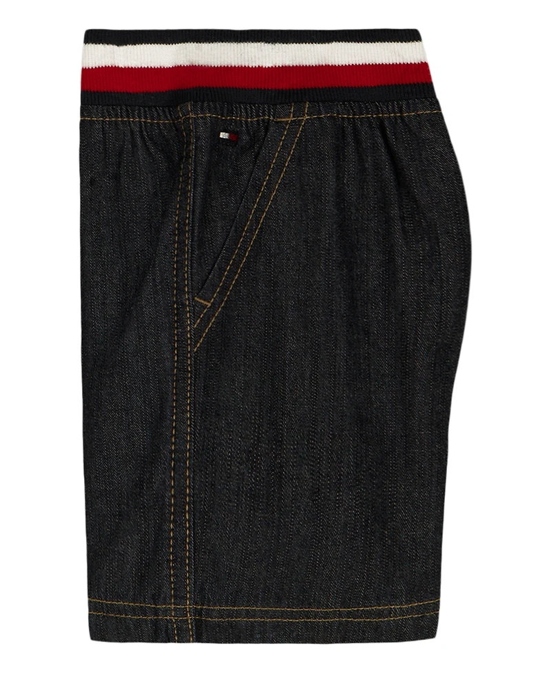 Tommy Hilfiger Baby Boys' Polo Collar T-Shirt & Ribbed Waistband Shorts, 2-Piece Set