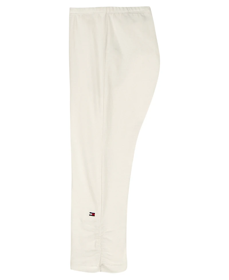 Tommy Hilfiger Baby Girls' Round Neck Top & Cropped Length Pants, 2-Piece Set