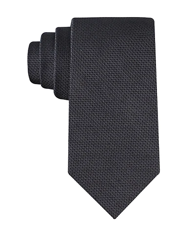 Calvin Klein Men's Textured Solid Silk & Linen Blend Tie