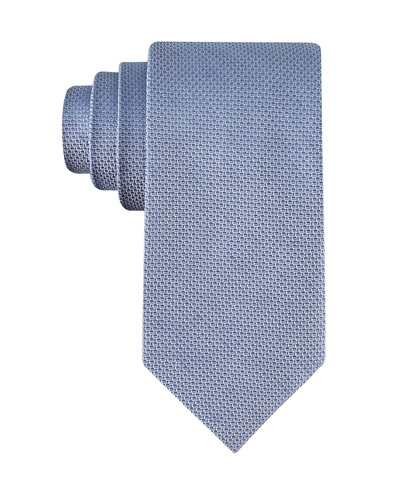 Calvin Klein Men's Textured Solid Silk & Linen Blend Tie