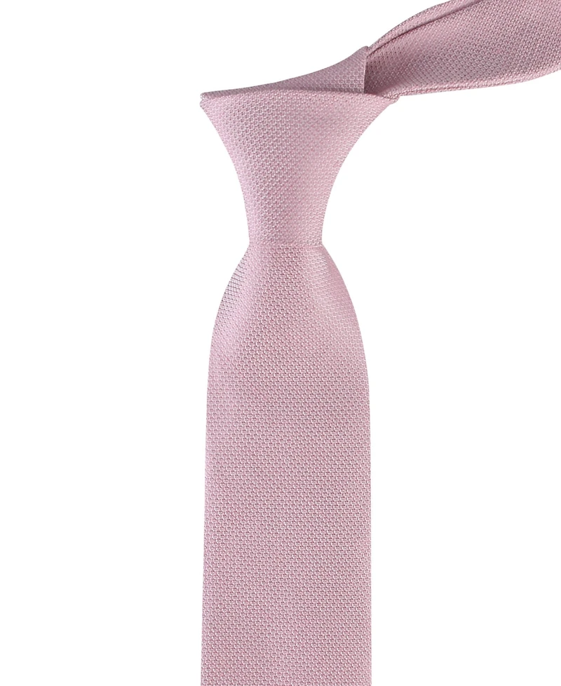 Calvin Klein Men's Textured Solid Silk & Linen Blend Tie
