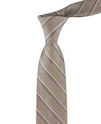 Calvin Klein Men's Silk & Linen Blend Striped Tie