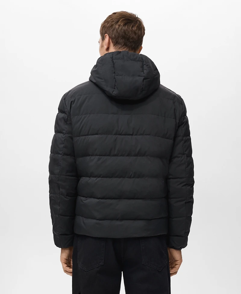 Mango Men's Down And Feather Filling Quilted Jacket
