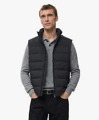 Mango Men's Down And Feather Filling Quilted Vest