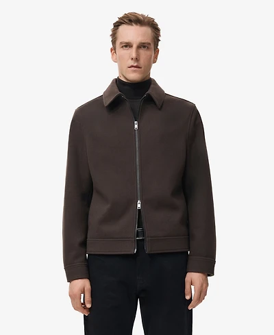 Mango Men's Regular Fit Zip-Up Jacket