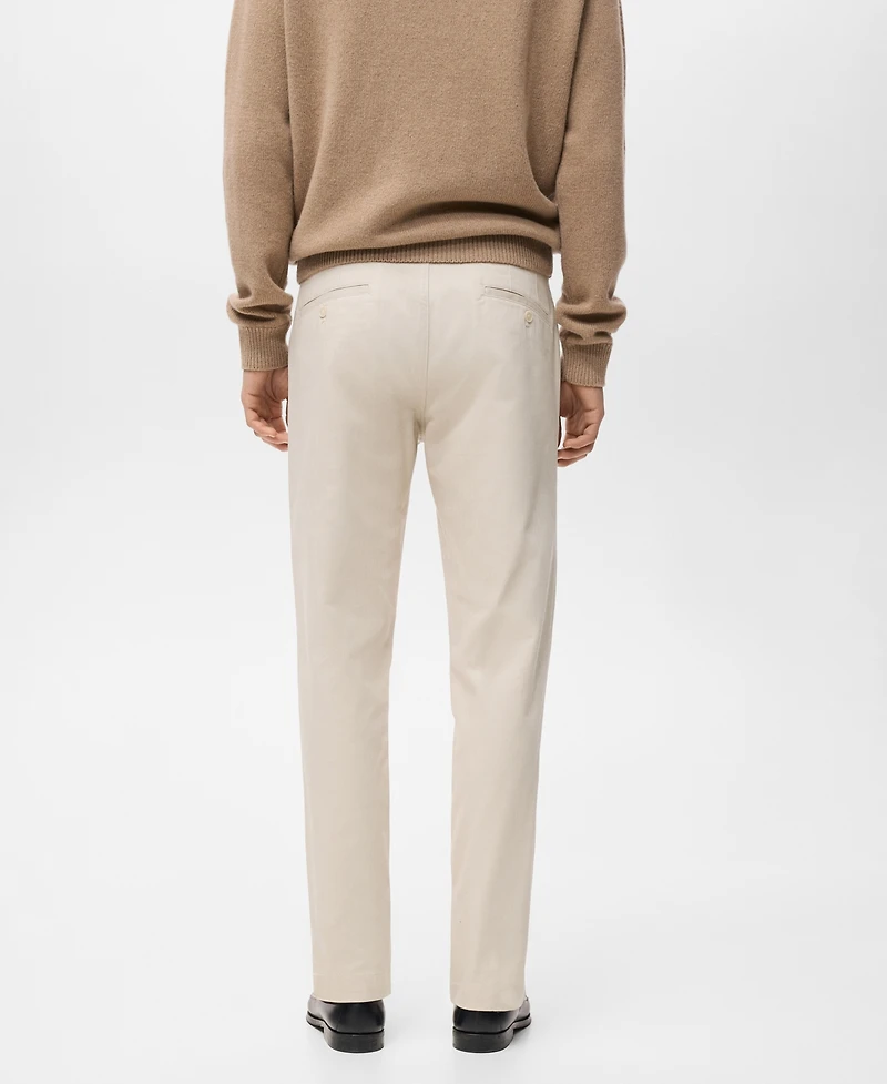 Mango Men's Regular-Fit Cotton Pants