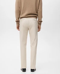 Mango Men's Regular-Fit Cotton Pants