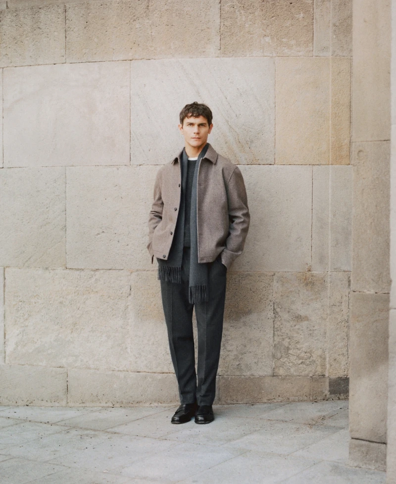 Mango Men's Slim-Fit Flannel Pants