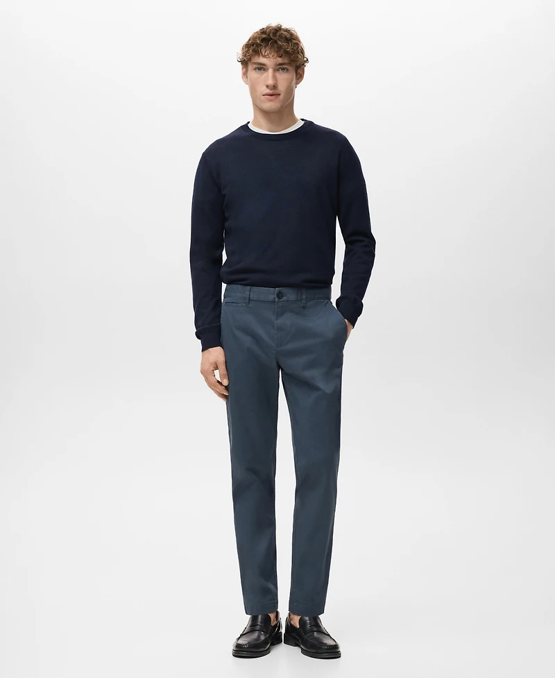 Mango Men's Prato Cropped Tapered Chino Pants