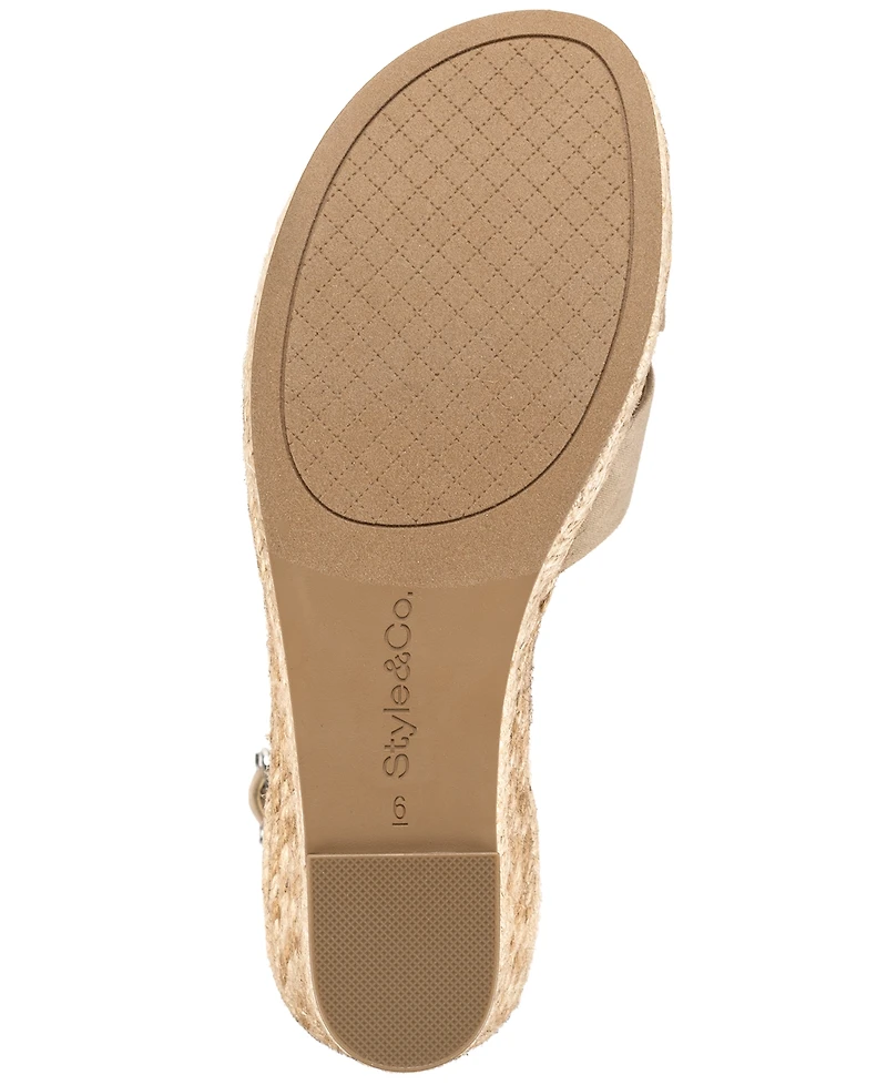 Style & Co. Women's Theaa X-Band Wedge Espadrilles Sandals, Macy's Exclusive