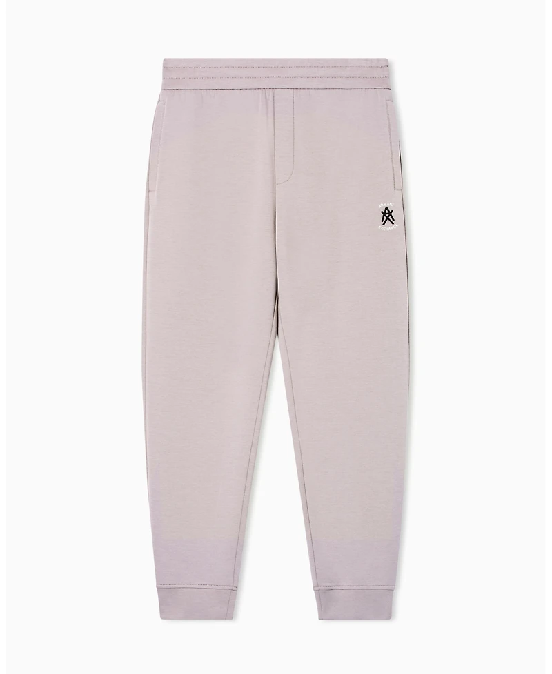 A|X Armani Exchange Men's Fleece with Logo Patch Jogger Pants