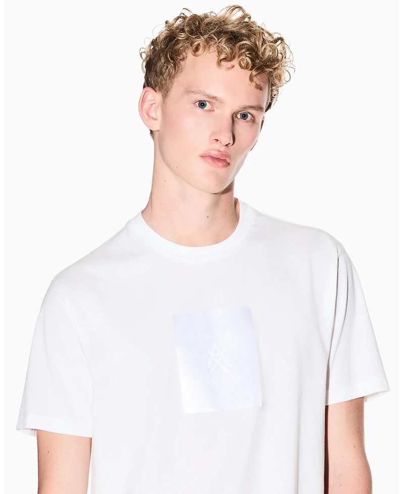 A|X Armani Exchange Men's Short Sleeve Jersey Satin Box T-Shirt