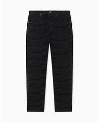 A|X Armani Exchange Men's J82 Loose Tapered Camouflage Jacquard Denim Jeans