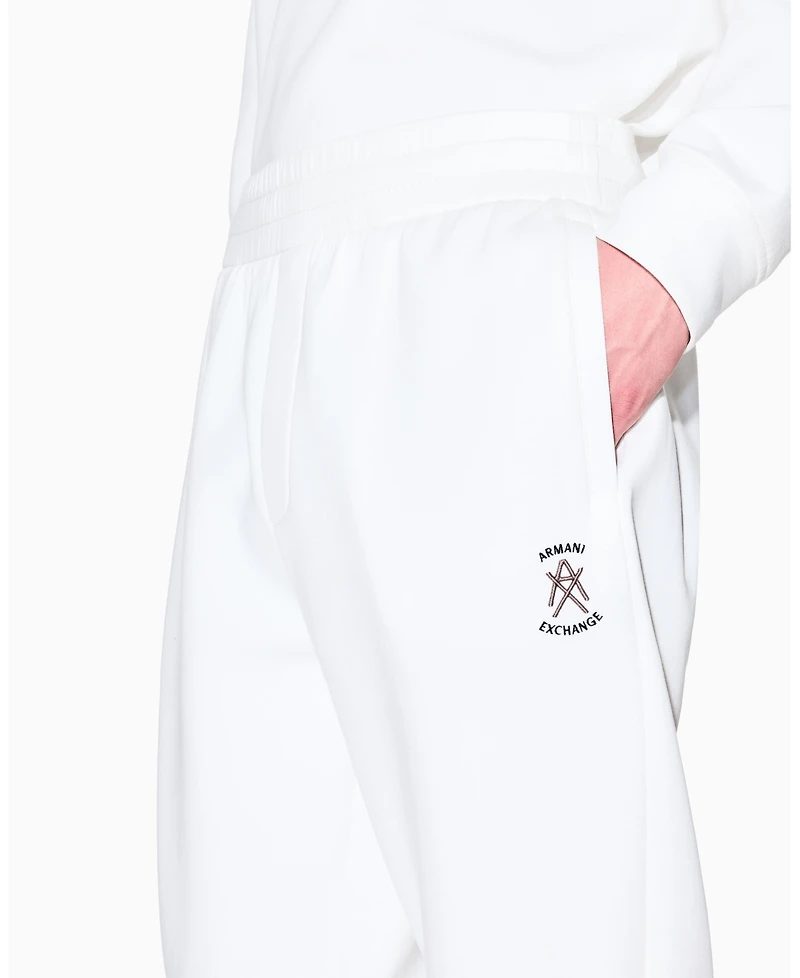 A|X Armani Exchange Men's Fleece Logo Patch Jogger Pants