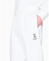 A|X Armani Exchange Men's Fleece Logo Patch Jogger Pants