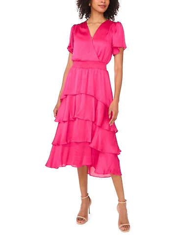 Vince Camuto Women's V-Neck Short-Sleeve Dress