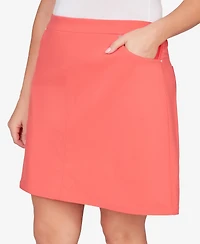 Hearts Of Palm Plus Solid Tech Stretch Pull On Skort
