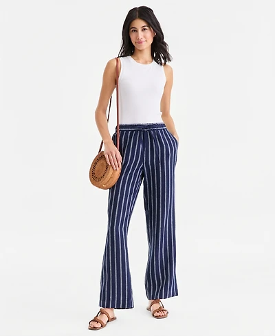 Charter Club Women's 100% Linen Drawstring Pants, Macy's Exclusive