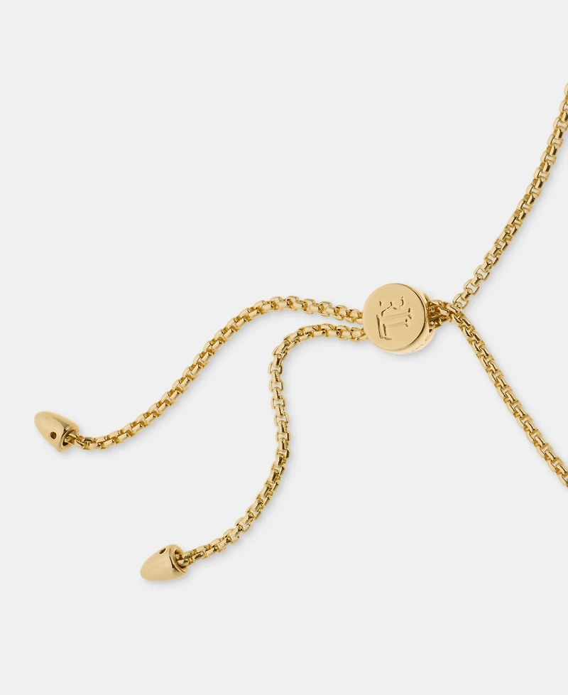 Lauren Ralph Gold-Tone Puffy Pear Slider Bracelet