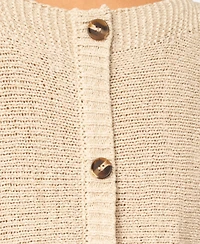 Melissa Paige Plus Size Button Back Tape Yarn Short-Sleeve Knit Sweater, Macy's Exclusive