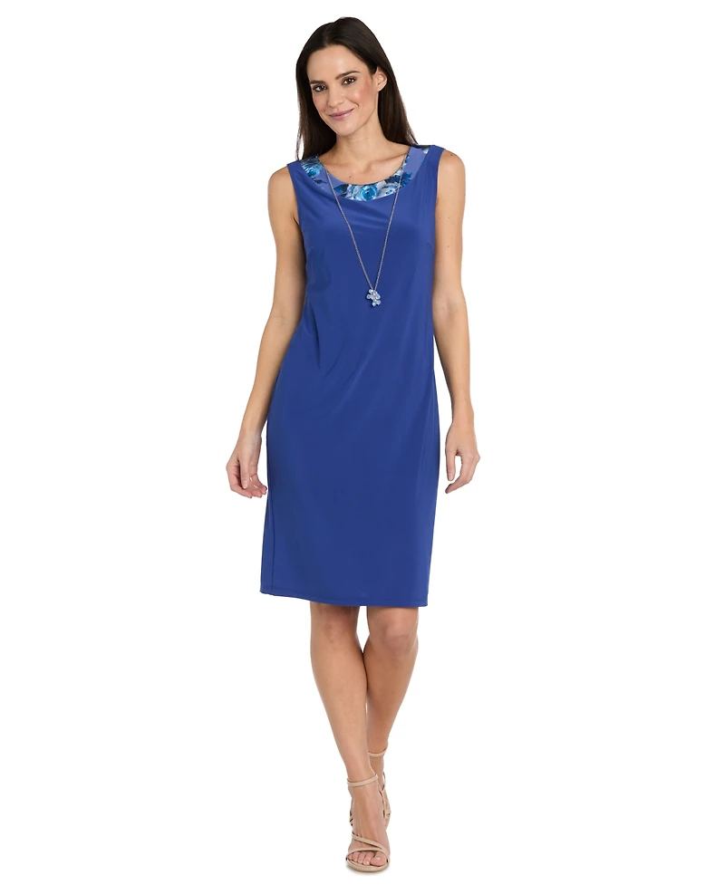 Rm Richards Women's Foil Printed Swing Jacket & Tank Dress, 2-Piece Set