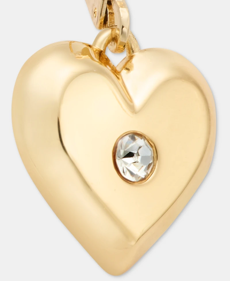 Karl Lagerfeld Paris Crystal Heart Drop Earrings