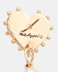 Karl Lagerfeld Paris Pave Heart, Imitation Pearl & Karl Charm Linear Drop Earrings