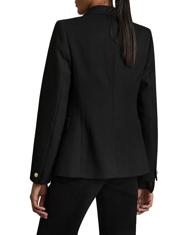 Reiss Women's Tailored Fit Textured Double Breasted Blazer