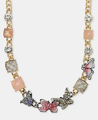 Anne Klein Mixed Stone Butterfly Collar Necklace, 16" + 3" extender