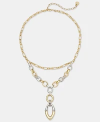 Anne Klein Linked Layered Lariat Necklace, 16" + 3" extender