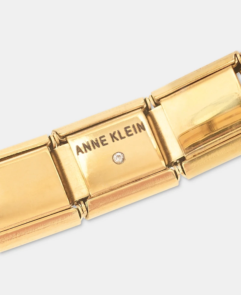 Anne Klein Pave Flower Charm Stretch Bracelet