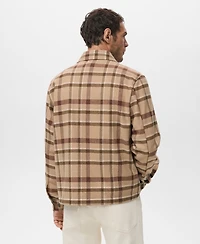 Mango Men's Pockets Check Overshirt