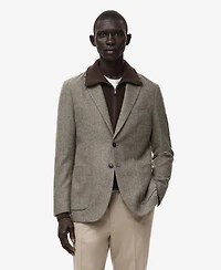 Mango Men's Slim Fit Wool Blend Blazer