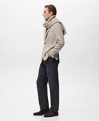 Mango Men's Slim Fit Flecked Wool Blazer