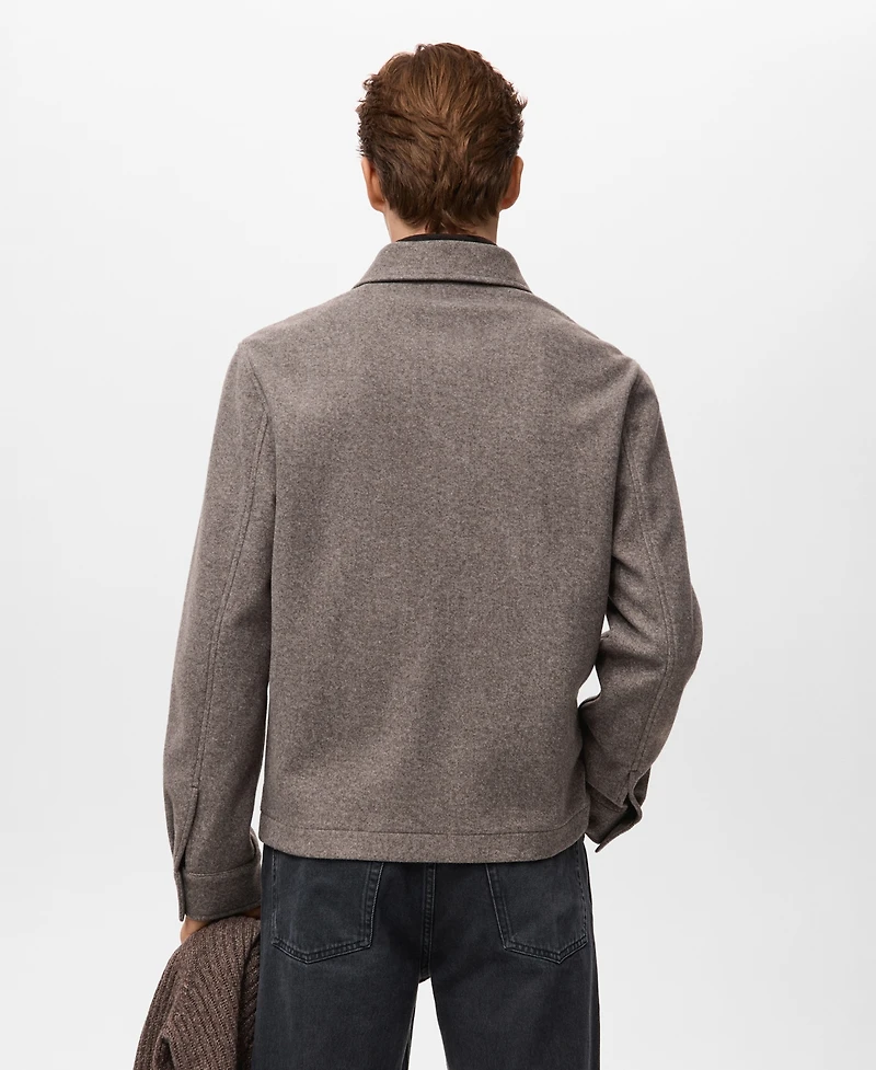 Mango Men's Regular Fit Flannel Overshirt