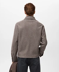 Mango Men's Regular Fit Flannel Overshirt