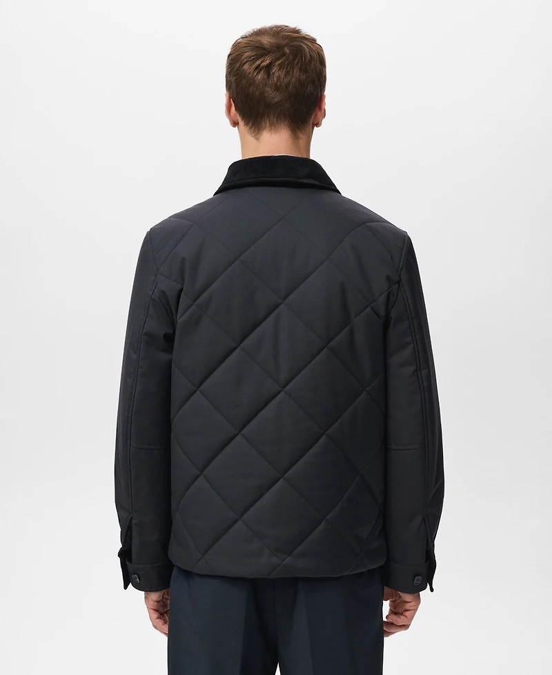 Mango Men's Quilted Water Repellent Jacket