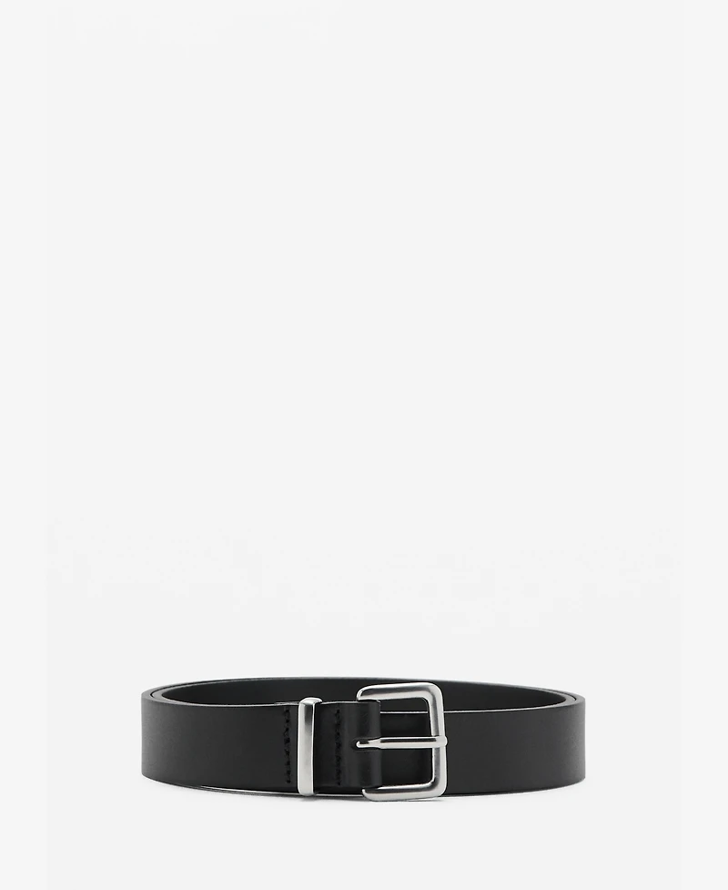 Mango Men's Buckle Leather Belt