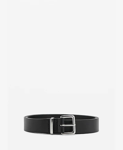 Mango Men's Buckle Leather Belt