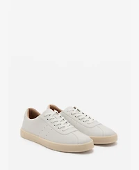 Mango Men's Leather Panel Sneakers