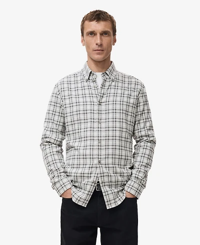 Mango Men's Regular-Fit Check Flannel Shirt