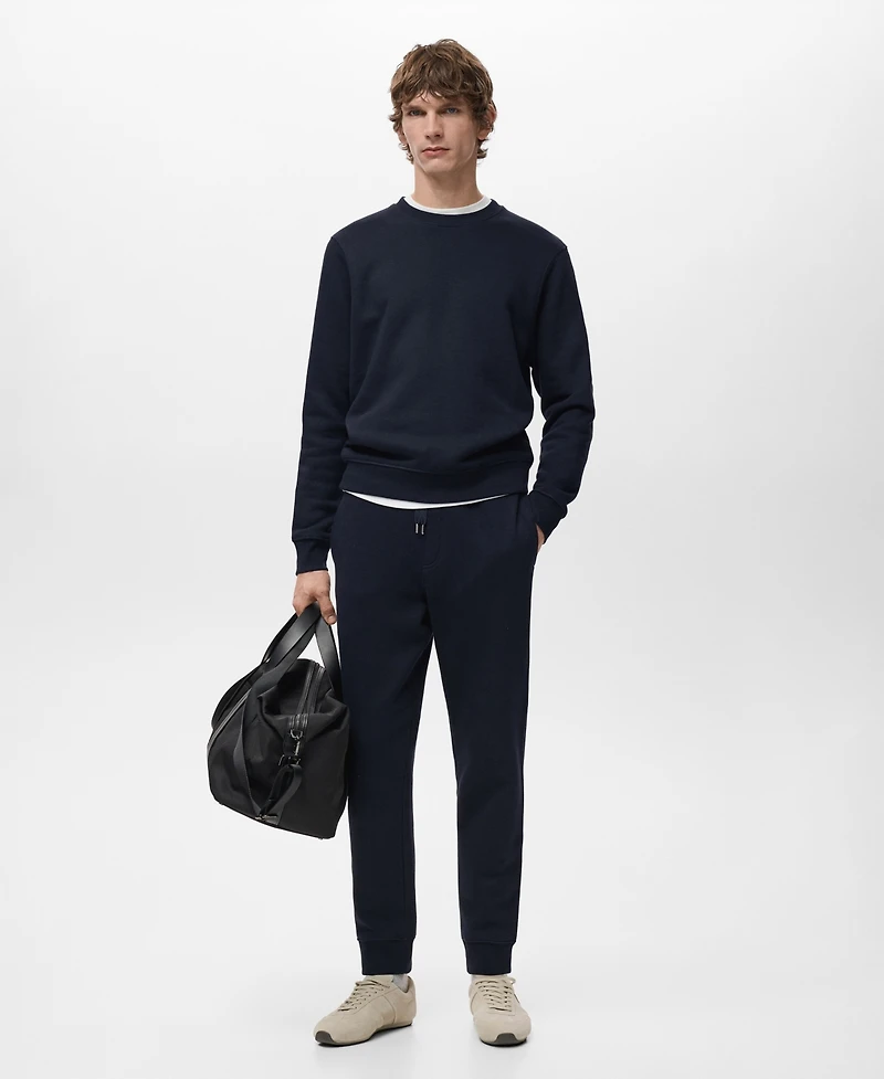 Mango Men's Regular-Fit Cotton Sweatshirt