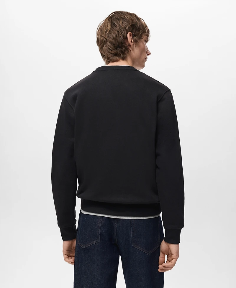 Mango Men's Regular-Fit Cotton Sweatshirt