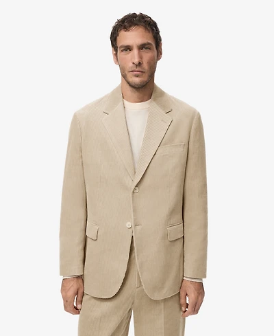 Mango Men's Slim Fit Corduroy Blazer