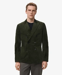 Mango Men's Slim-Fit Double-Breasted Corduroy Jacket