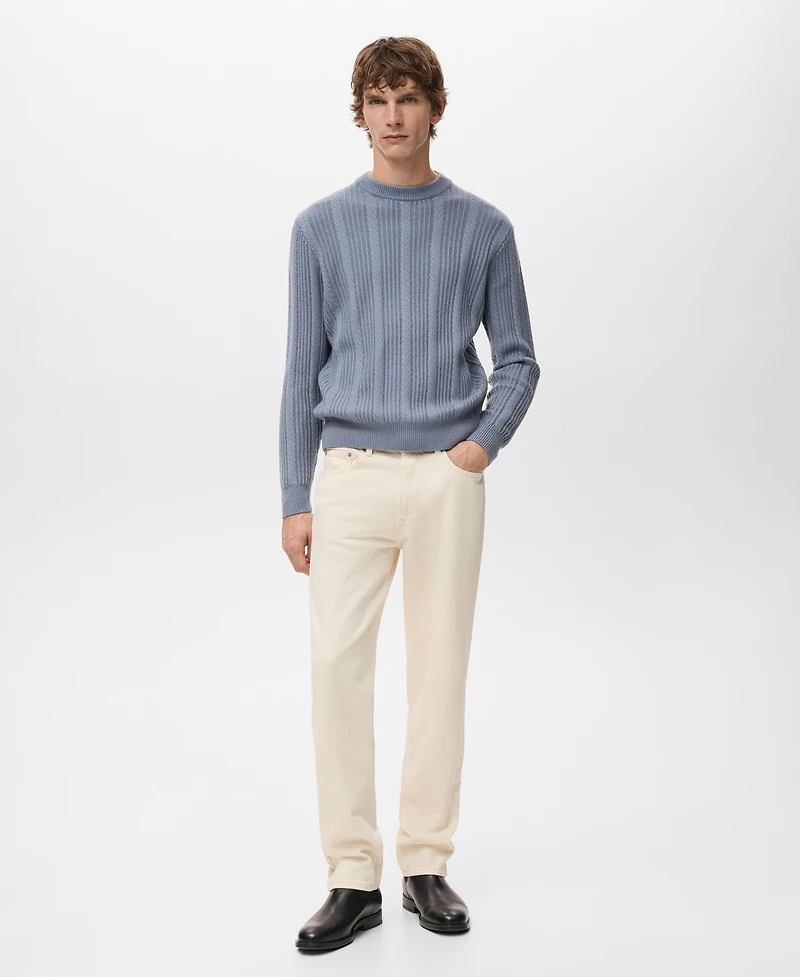 Mango Men's Structured Knitted Sweater